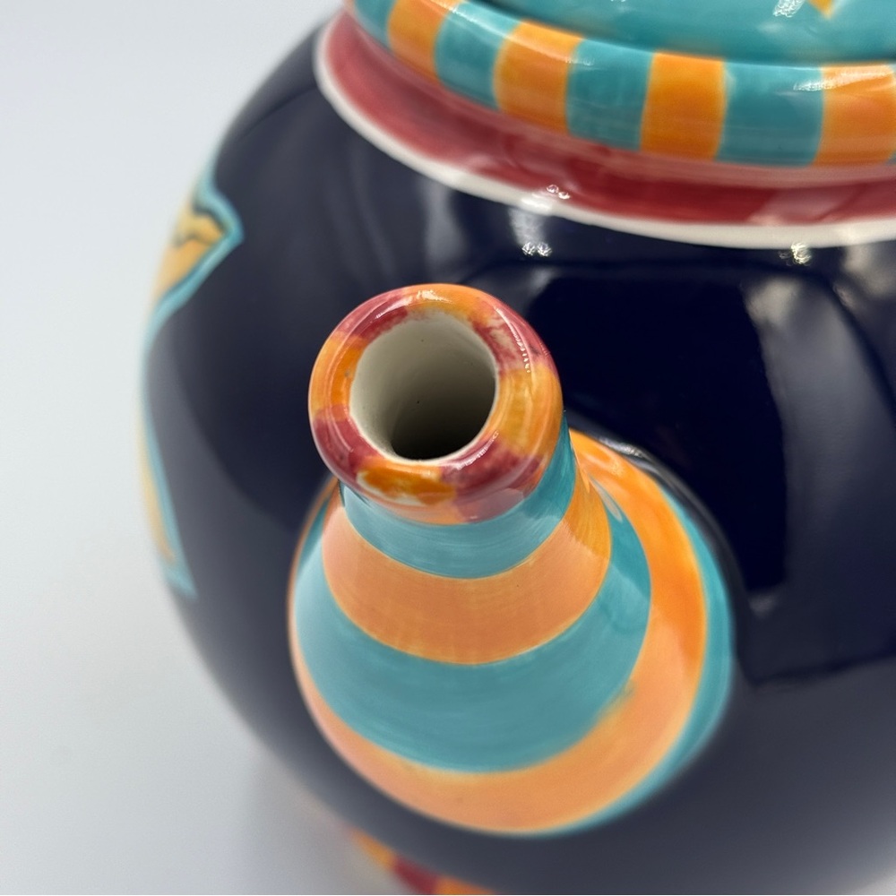 Vibrant Sun Design Ceramic Teapot - Multicolor - Picture 6 of 16